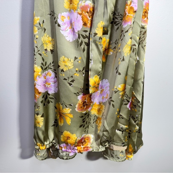 Addition Elle Floral Flutter-Sleeve Wrap Dress Size 3x - Picture 8 of 15